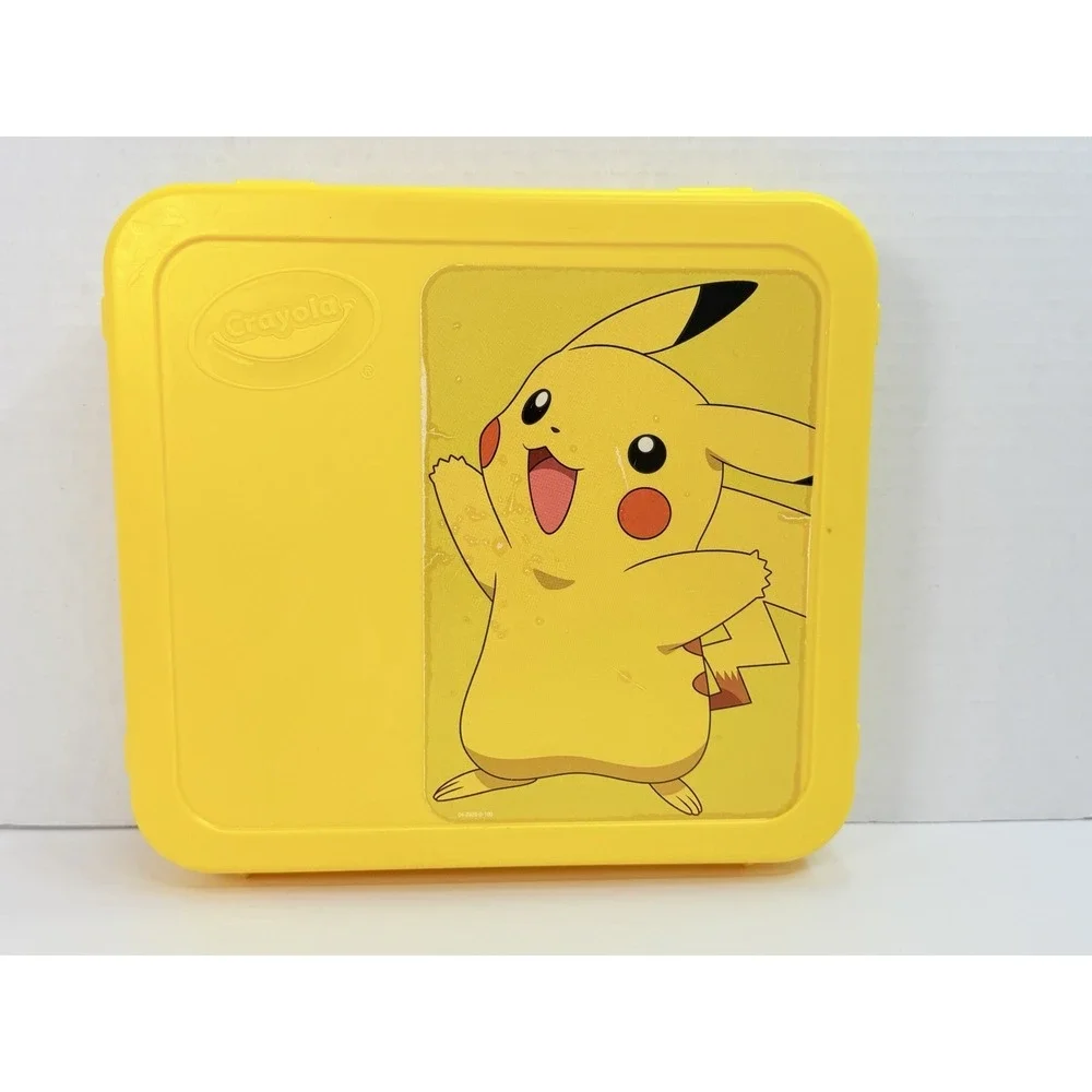 Crayola Pikachu Art Case Only Plastic Supply Pencil Marker Holder 10.5